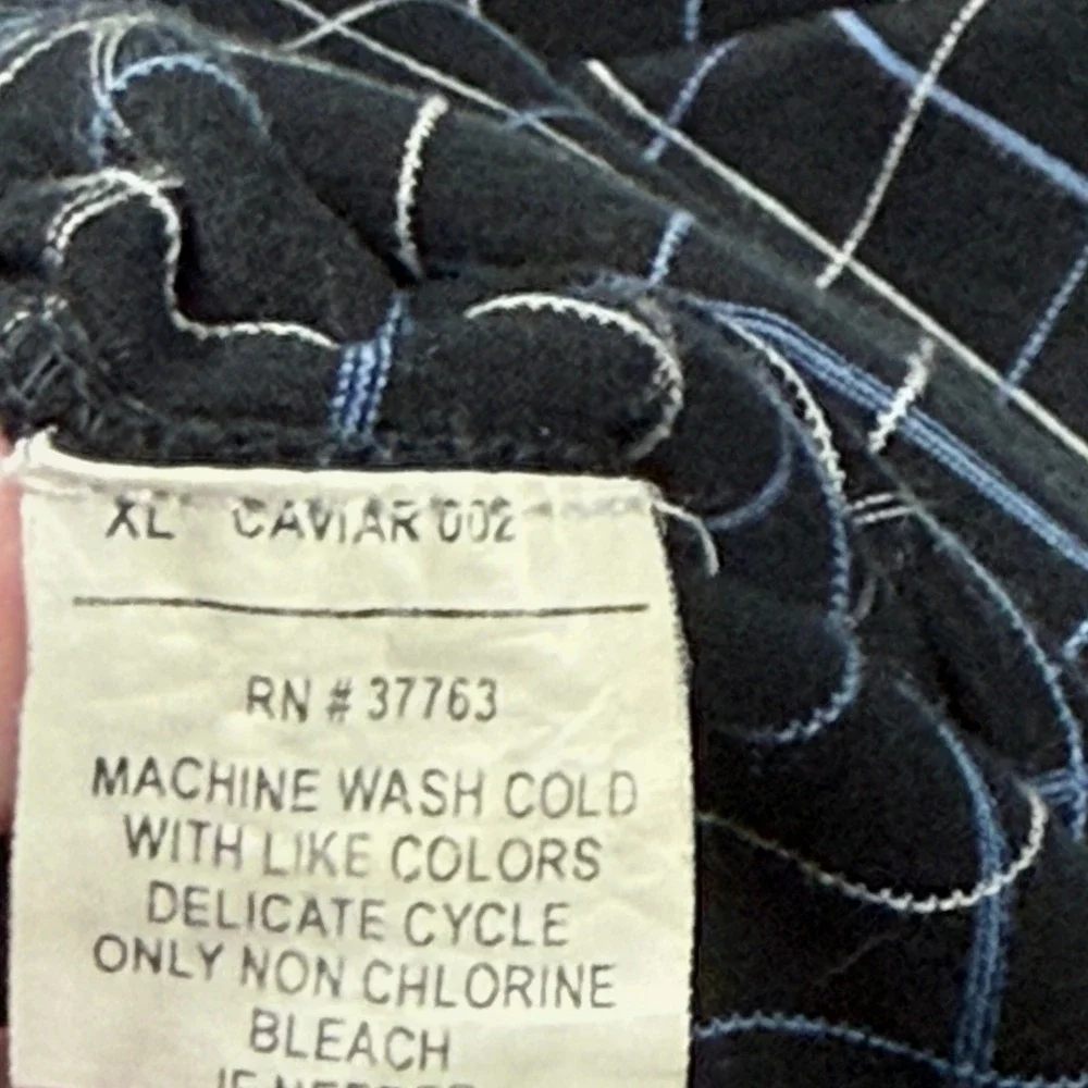 Grand Slam Polo Shirt Men XXL Performance Black Windowpane Check Golf Preppy VTG